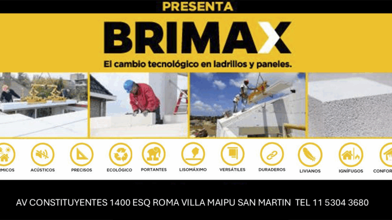 Ladrillo Hormigón Celular Brimax 25x20x60 Cm X Pallet 60 U - Imagen 3