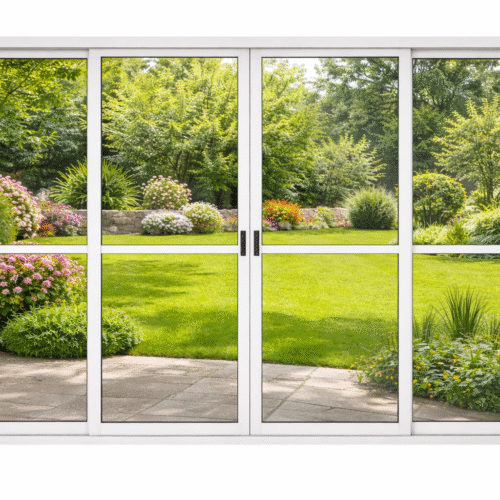 Ventana Balcón Alto Tránsito 400x200 cm– Aluminio Herrero Blanco | 3 o 4 Hojas