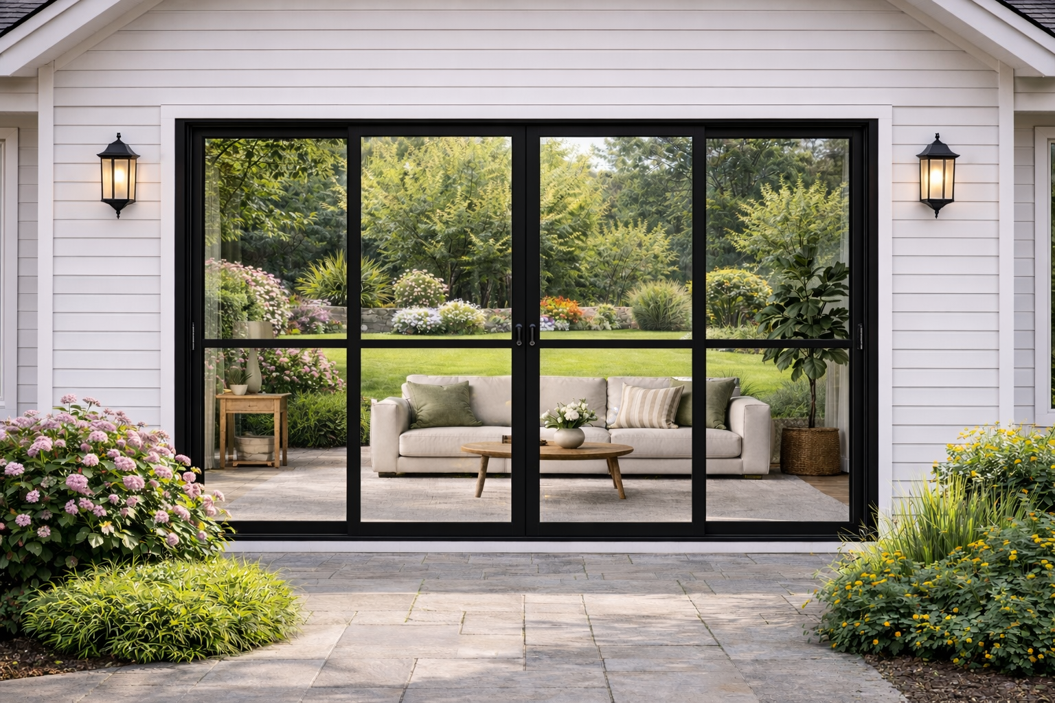 Ventana Balcón Alto Tránsito 400X200 CM– Aluminio Herrero Negro | 3 o 4 Hojas - Imagen 2