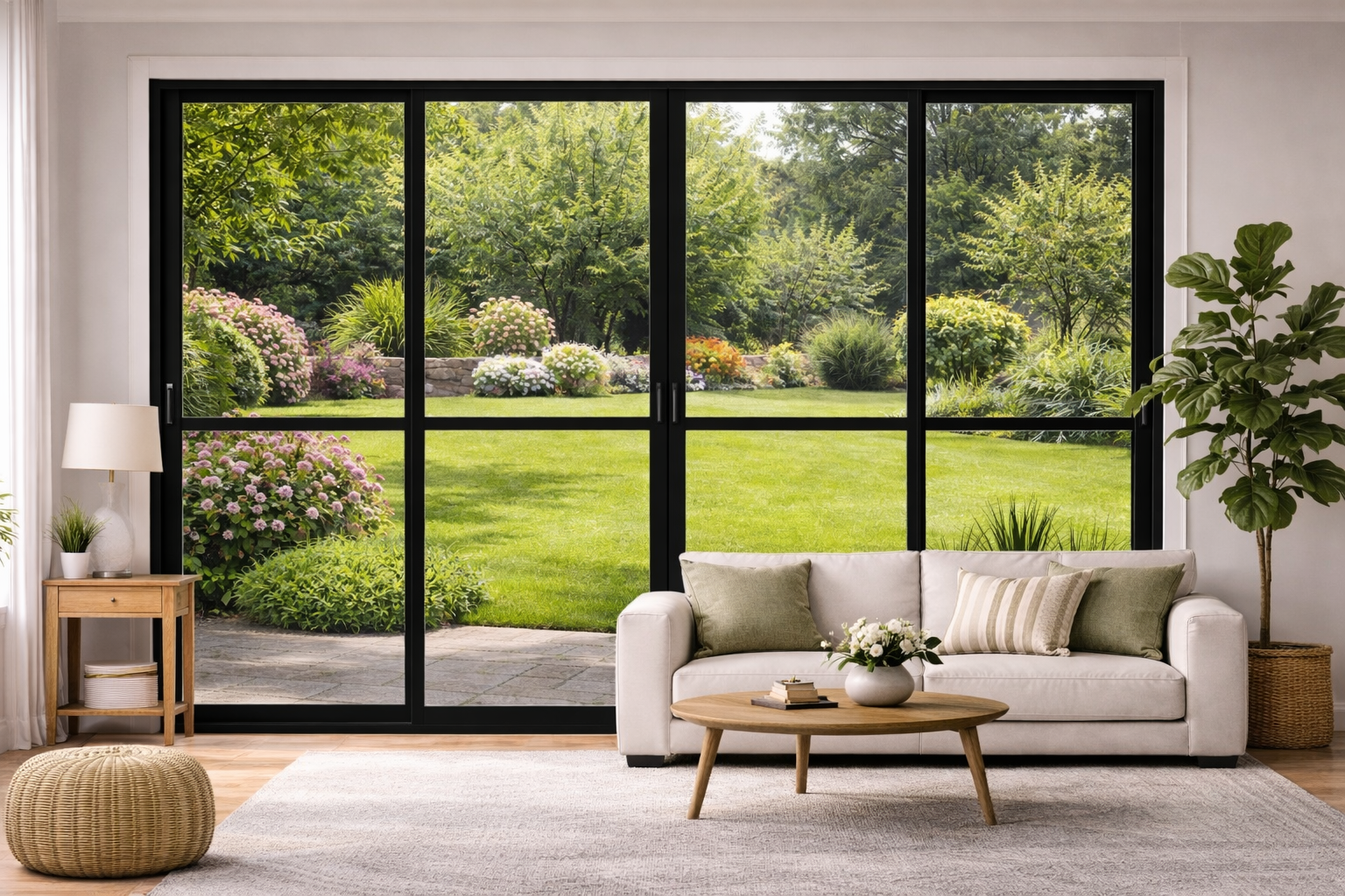 Ventana Balcón Alto Tránsito 400X200 CM– Aluminio Herrero Negro | 3 o 4 Hojas - Imagen 3