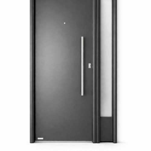 PUERTA EXTERIOR DOBLE CHAPA CON VIDRIO LATERAL