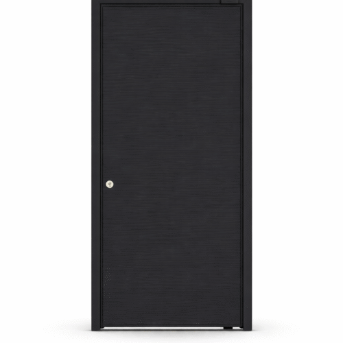 Puerta PIVOTANTE Texturada Negra PAVIR – Diseño Moderno y Apertura de Alta Gama