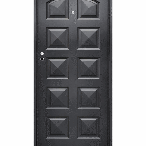 Puerta Punta Diamante Negra Modelo 310 – Resistencia y Solución Práctica para Obra