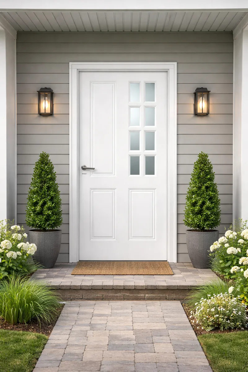 Puerta Modelo 341 con Ventana Lateral – Funcionalidad y Luminosidad para Obra - Imagen 2